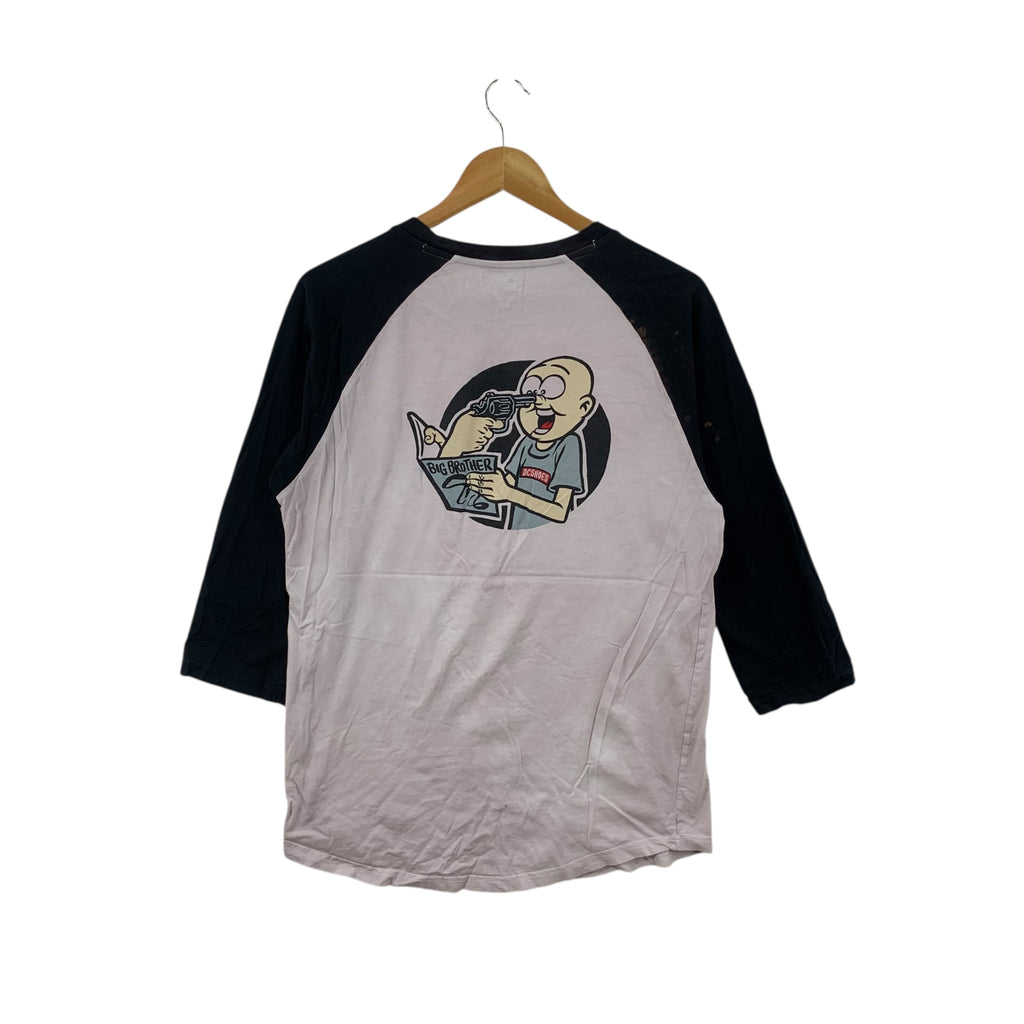 DC SHOES SKATEBOARD Big Brother Comics Raglan Tee Shirt Top Collection