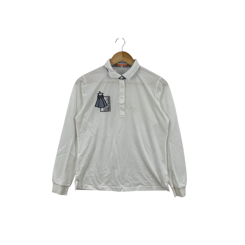 Vintage JEAN CHARLES CASTELBAJAC Pop Culture Polo Tee Shirt Top Long Sleeve Sport Collection