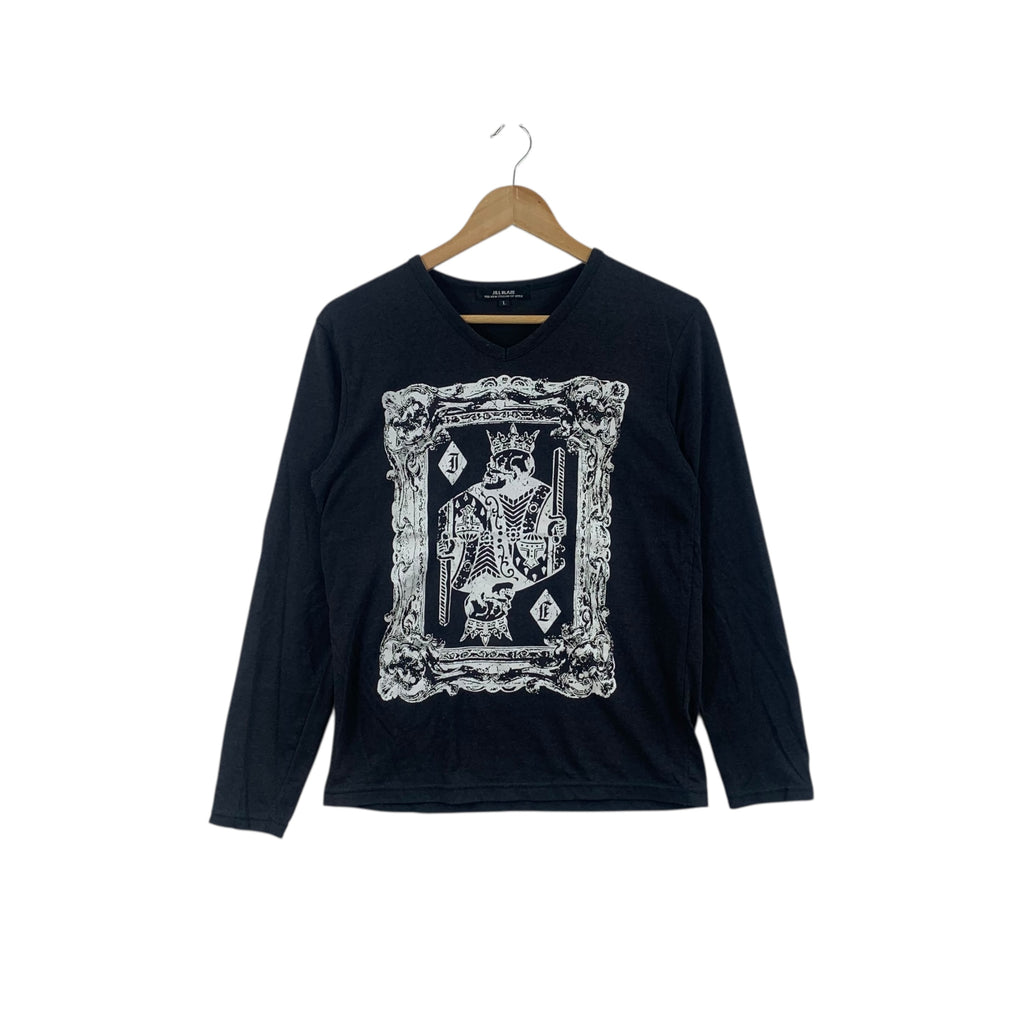 JILL BLAZE JAPAN King Tarot Card Crown Crest Logo Tee Shirt Top Return Of The