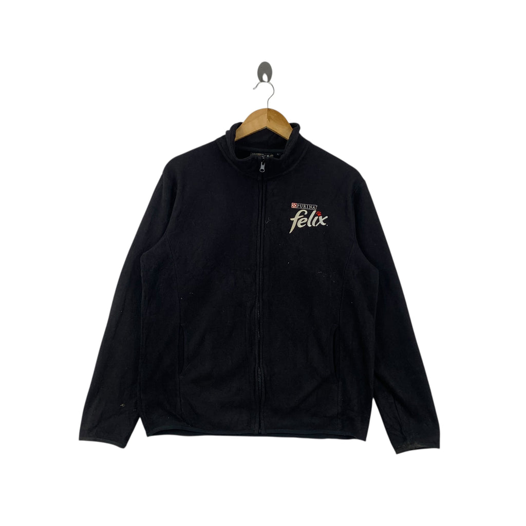PURINA FELIX CAT Food Embroidered Fleece Zipper Jacket Outdoor Windbreaker