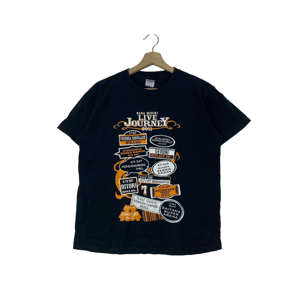 Vintage NANA MIZUKI Live Journey 2011 Japan Tour Concert Graphic Tee Shirt
