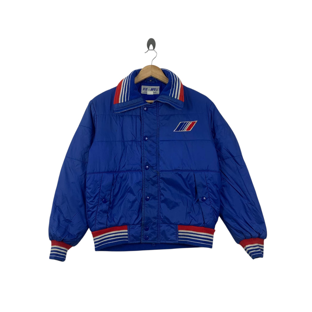 Vintage MIZUNO BLUE IMPULSE Ski Quilted Puffer Jacket Outdoor Windbreaker