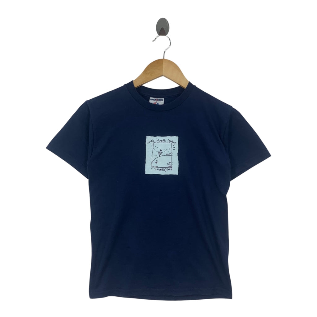 SMALL LONELY STORY Hand-Drawn Sketch Painting Tee Shirt Top Illustration Short Sleeve