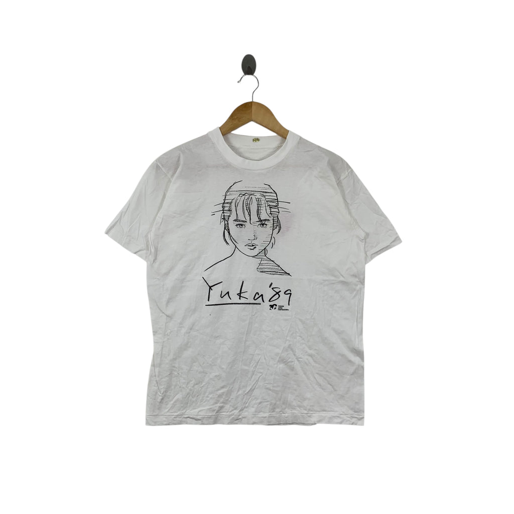Vintage 1989 YUKA ONISHI BRIDGE Album Sukeban Deka Tee Shirt Top Album Japan Idol Promo