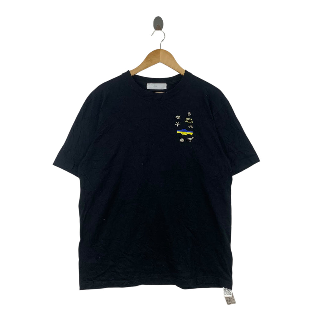 TOGA VIRILIS ARCHIVES  Embossed Pin Peace Baggy Tee Shirt Top Tokyo Designer