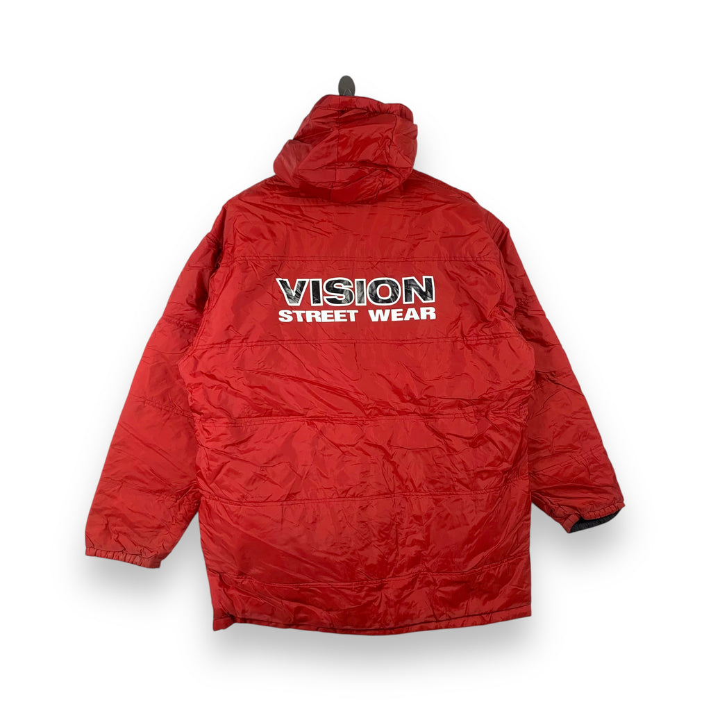 Vintage 1986 VISION STREETWEAR Light Puffer Jacket Y2K Skateboard Windbreaker