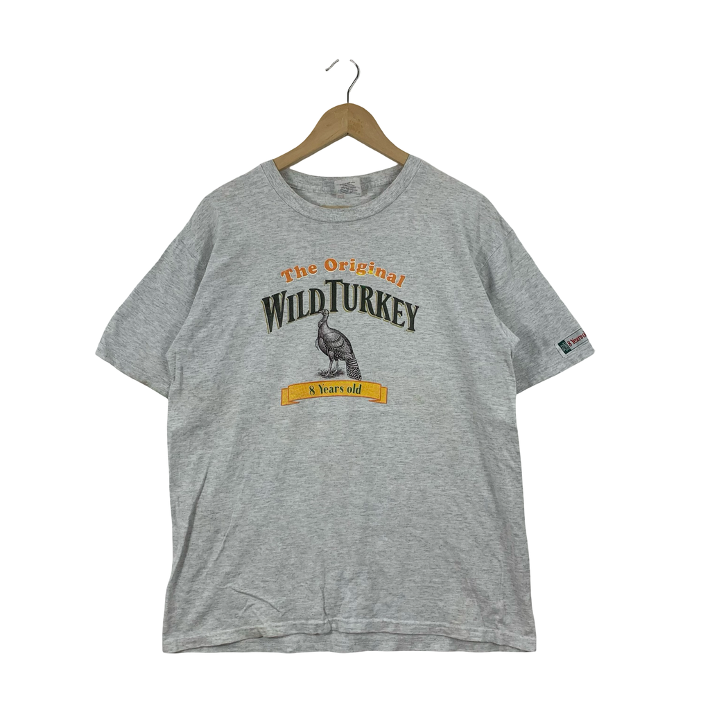 Vintage WILD TURKEY 8 Years Old Bourbon Promotion Tee Shirt Top