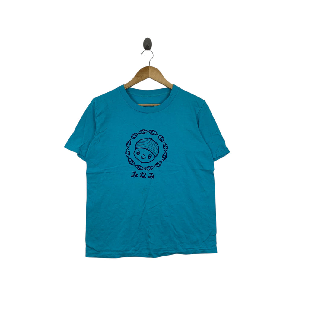 Vintage JAPAN MINAMI OSAKA Restaurant Mascot Tee Shirt Top Souvenir