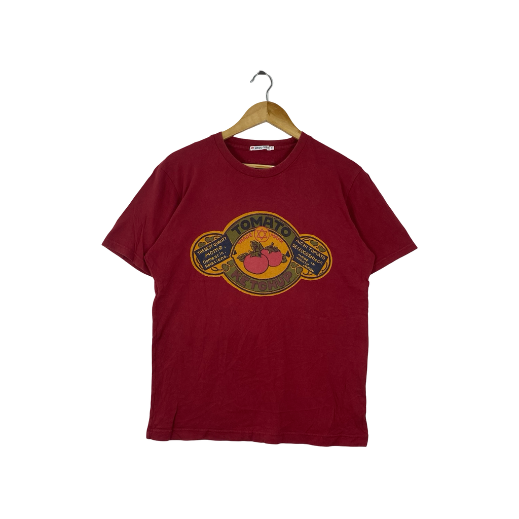 Vintage UNIQLO UT Tomato Ketchup Graphic T-Shirt Funny Food Print Japanese Streetwear Casual