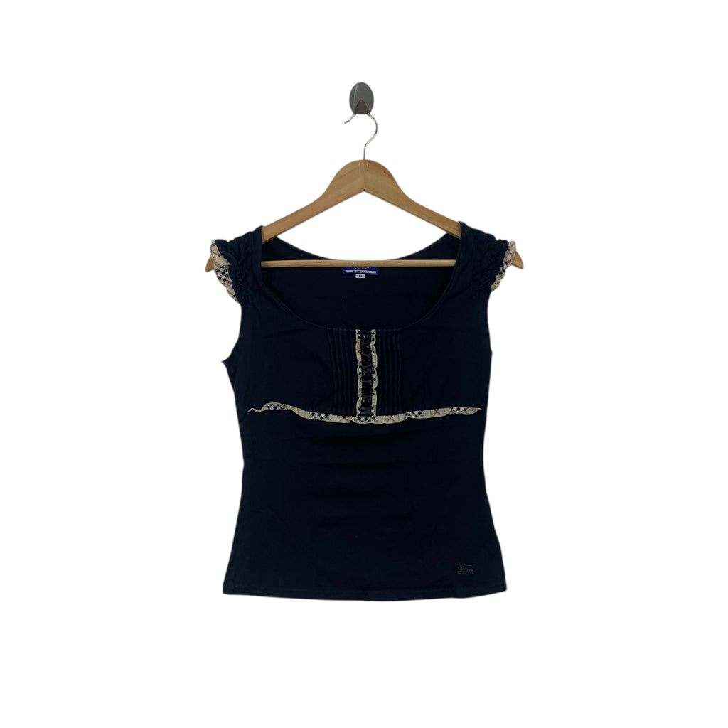 Vintage BURBERRY LONDON Blue Label Nova Checks Tank Top Tee Shirt Sleeveless