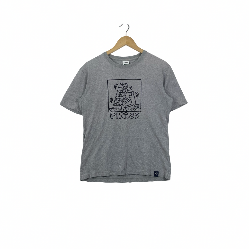 Vintage KEITH HARING  Pisa 89 Graphic Crewneck Art Pop Culture Tourist Tee Shirt