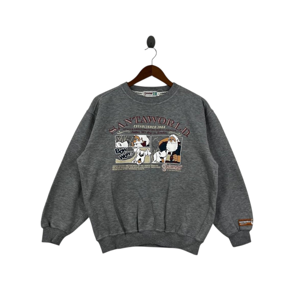 Vintage 1984 SANTAWORLD CAPTAIN Bow Wow Dog Sweatshirt Sweater Pullover Jumper