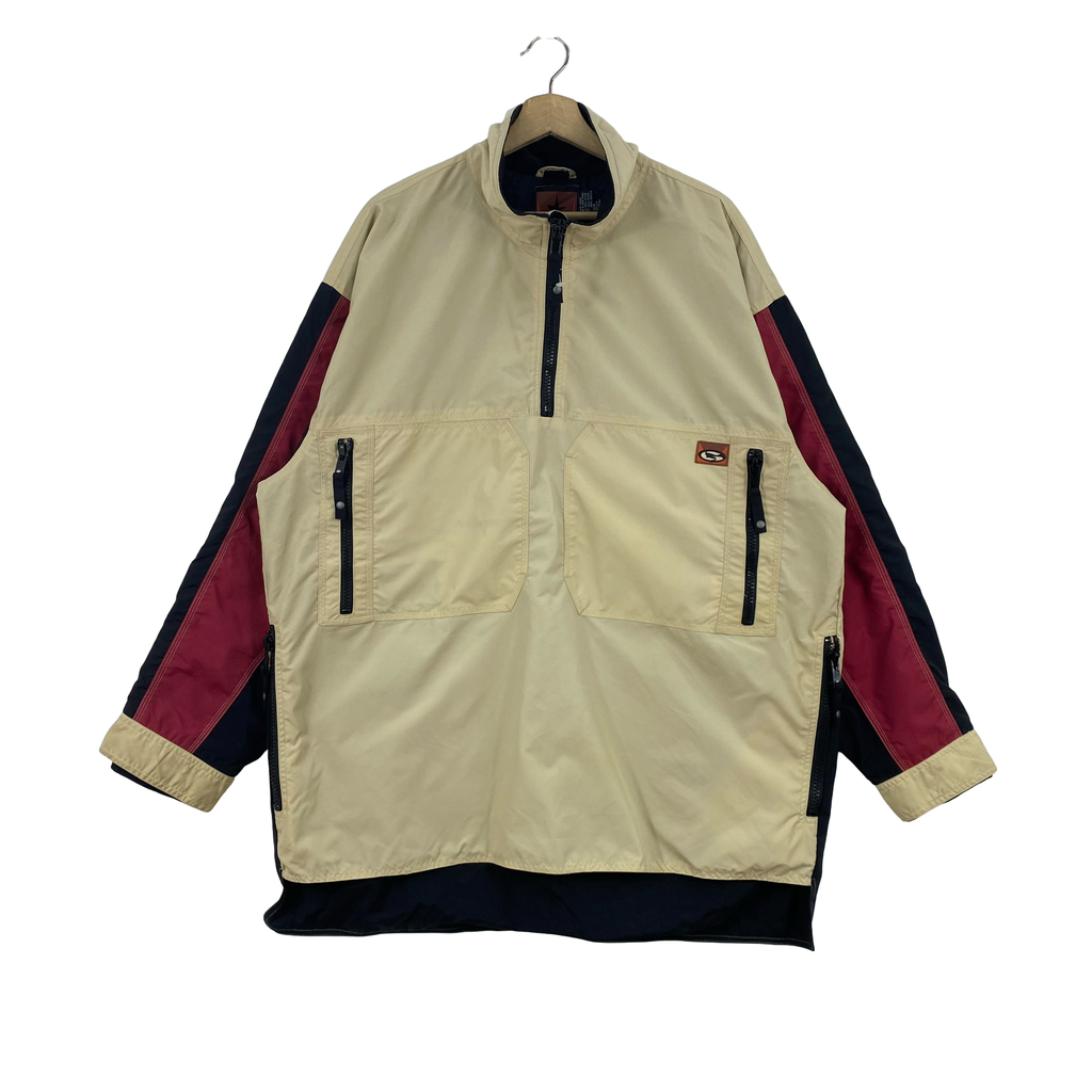 Vintage GOTCHA SNOWGEAR Half Zip Pullover Jacket  Ski Snowboard Streetwear Anorak Windbreaker Retro Winter Jacket