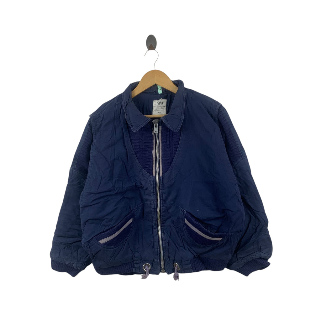 Vintage J. TRENDITI PARIS Pure Natural Indigo Bomber Jacket Windbreaker Parka