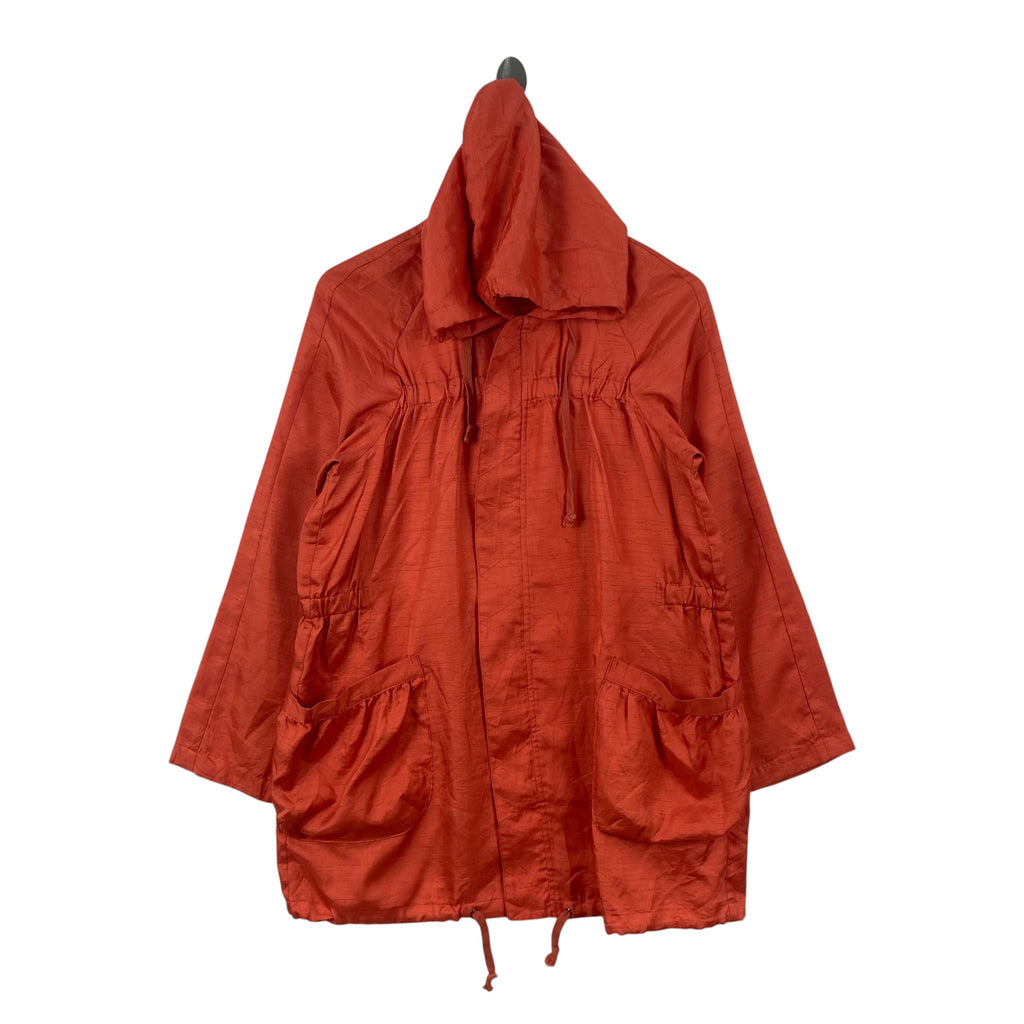 Vintage OKIRAKU Hooded Parka Jacket Japanese Brand Drawstring Utility Coat