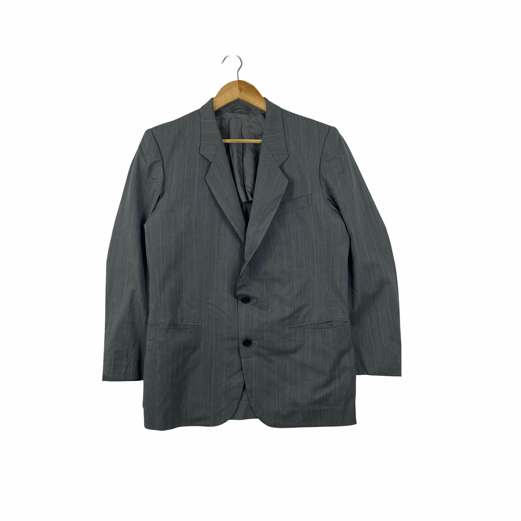 Vintage LANVIN PARIS  Pinstripe Blazer Jacket Two Button Front Closure Classic Tailored Suit Coat Luxury French Designer Formal Office Wear
