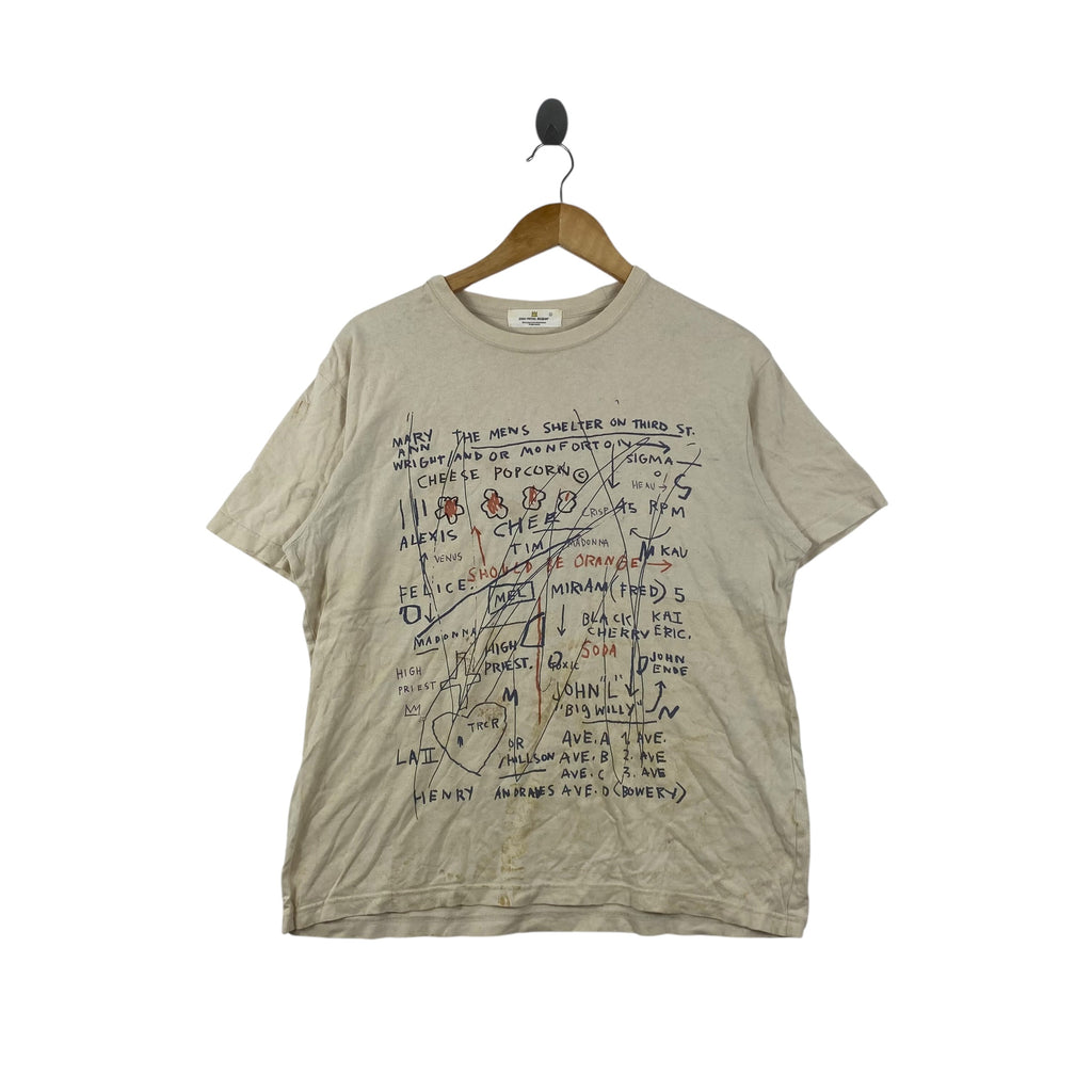 Vintage JEAN-MICHEL BASQUIAT  Graphic Tee Shirt Art Print NYC Mens Streetwear
