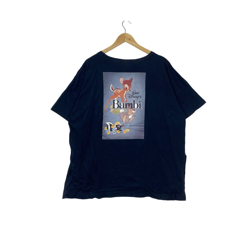 Vintage DISNEY BAMBI Graphic T-Shirt Deer Logo Cartoon Movie Character Oversized Casual Streetwear Apparel