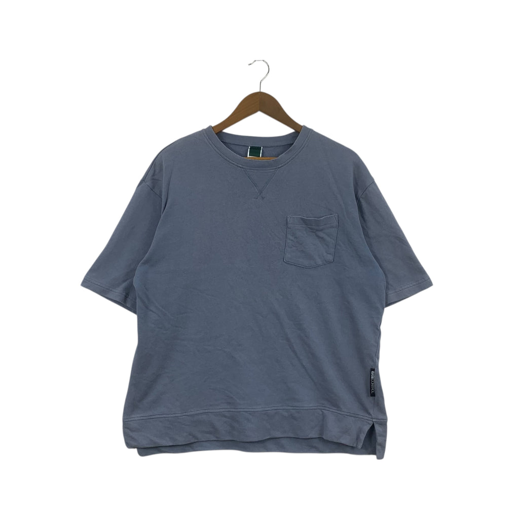 Vintage BASE CONTROL DESIGN Japan Streetwear Tee Shirt Top Pocket Reverse Weave