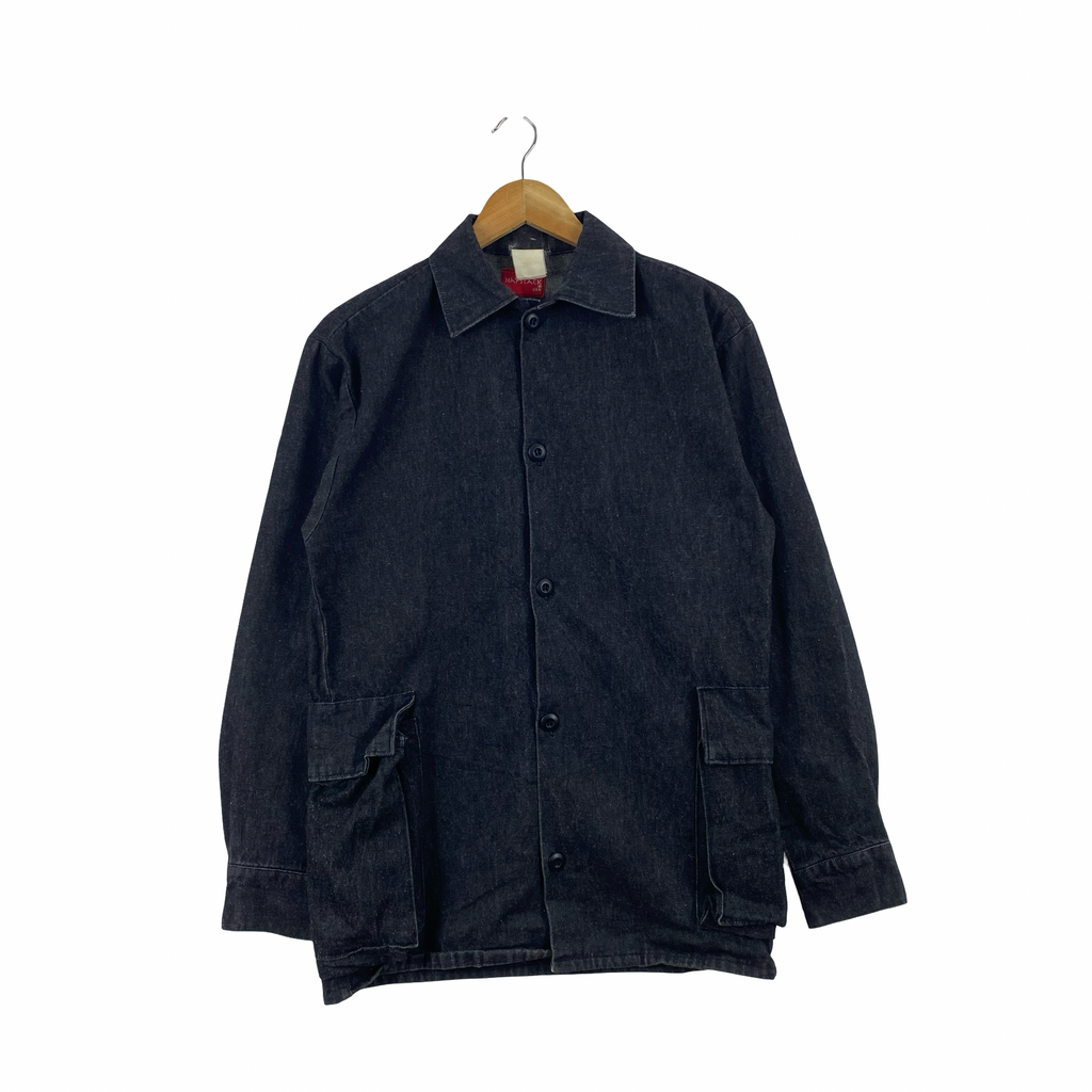 Vintage HAYSTACK  USA Denim Chore Jacket Button Up Workwear Utility Overshirt