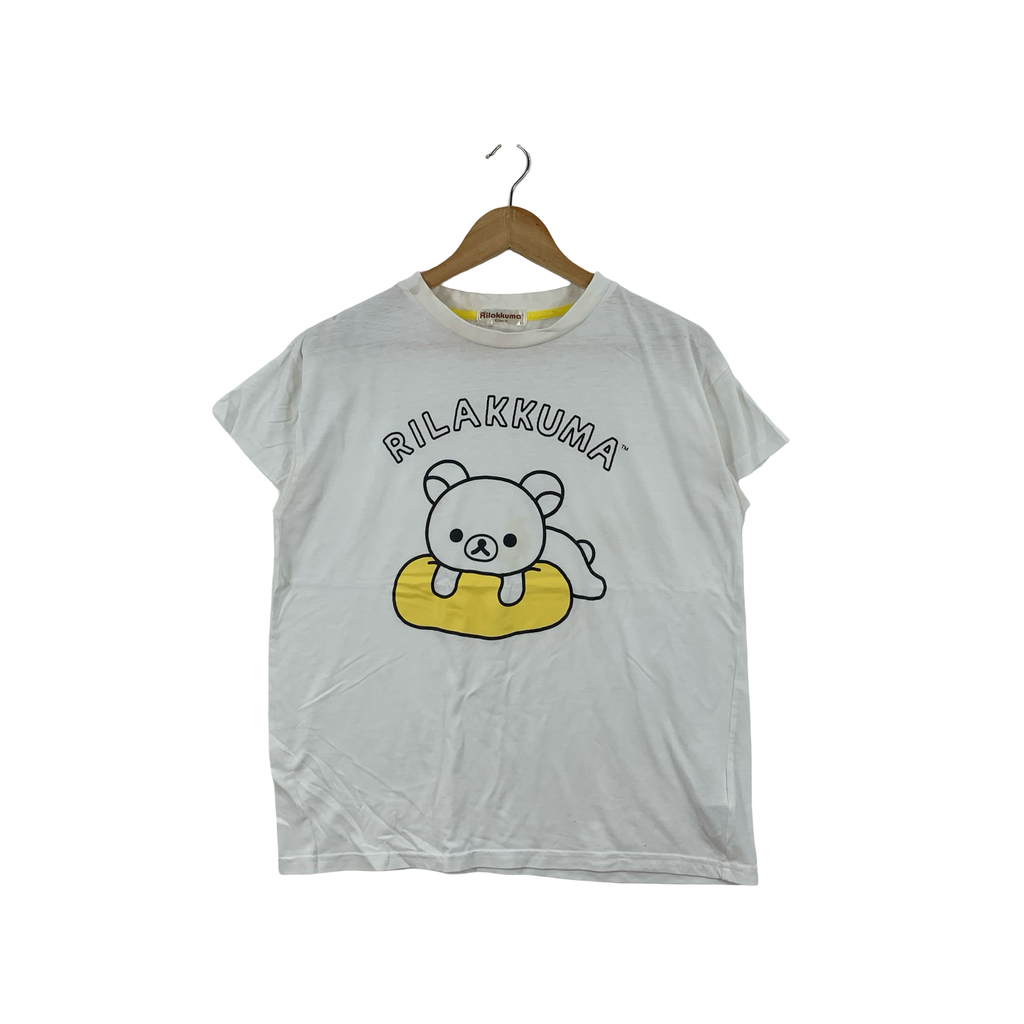 RILAKKUMA AKI KONDO Cute Character Pokapoka Tee Shirt Top Sanrio Japan
