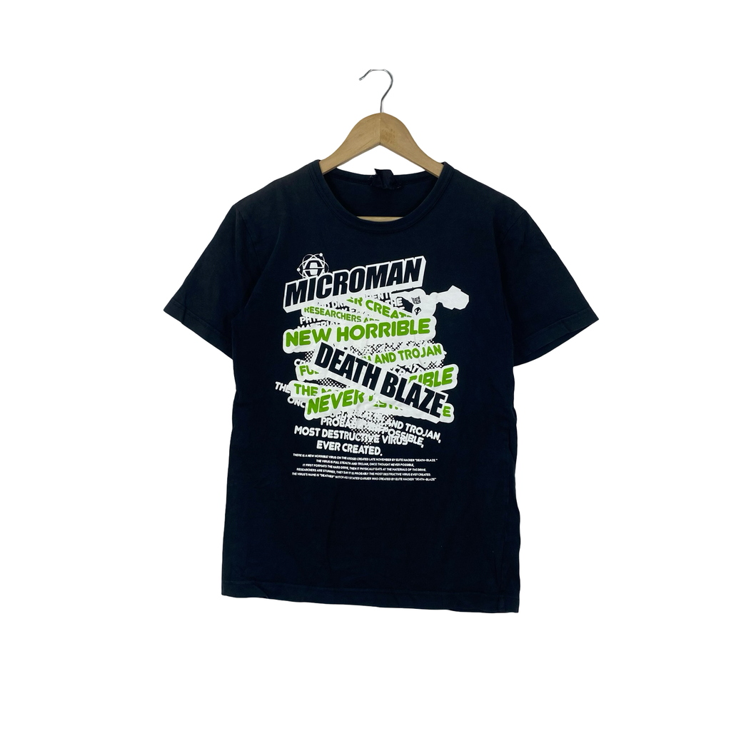 Vintage MICROMAN DEATH Blaze Graphic T-Shirt Anime Manga Streetwear Character