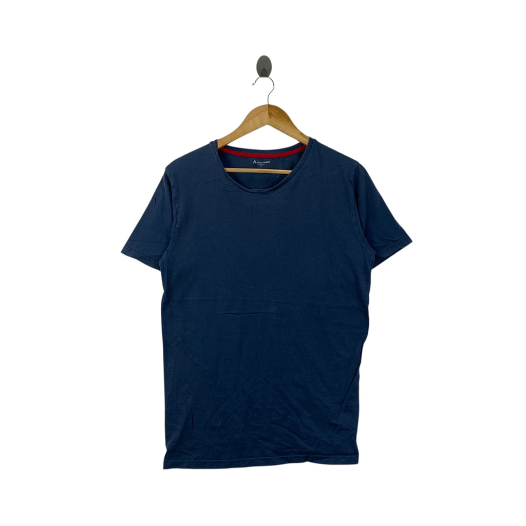 Vintage AQUASCUTUM LONDON Pure Natural Dye Tee Shirt Top Made In Japan