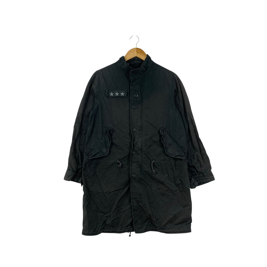 AVIREX USA x EARTH MUSIC ECOLOGY Distress Design Trench Coat Parka Jacket Windbreaker Outdoor
