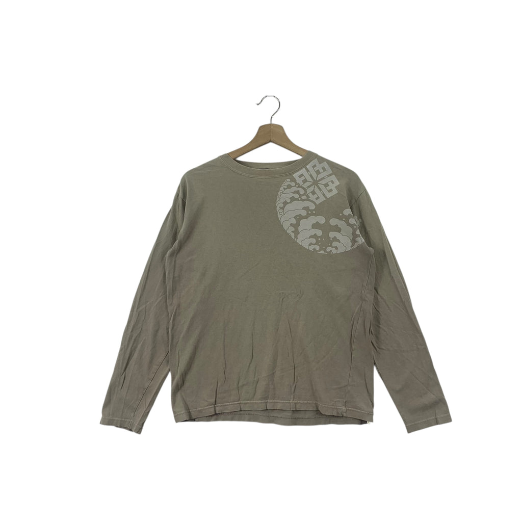 TAKEO KIKUCHI JAPAN Heritage Logo Temple Tee Shirt Top Onsen Culture