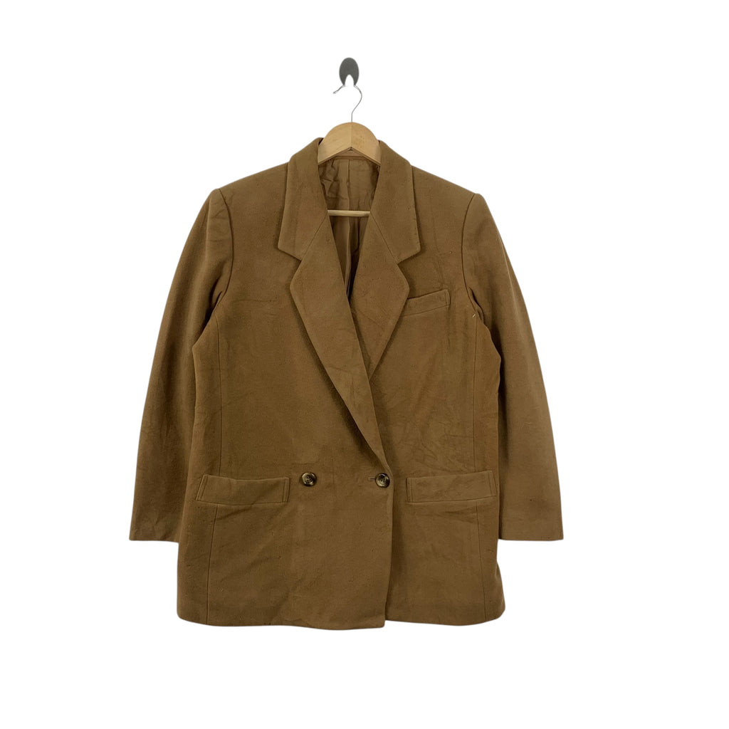 Vintage 90s BURBERRY LONDON Virgin Wool Double Breasted Blazer Coat Peacoat Formal Meeting
