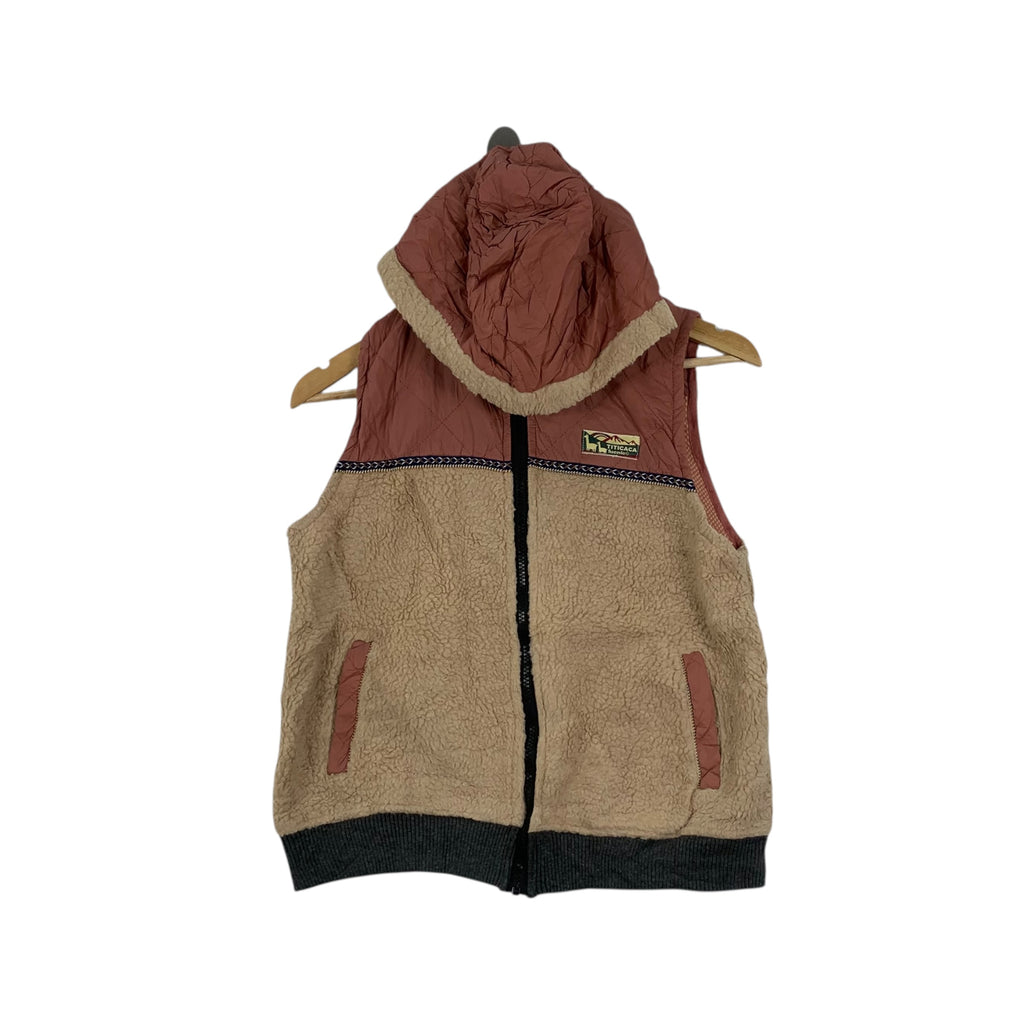 Vintage TITICACA FUENTE NATIVE Fleece Vest Jacket Windbreaker Outdoor