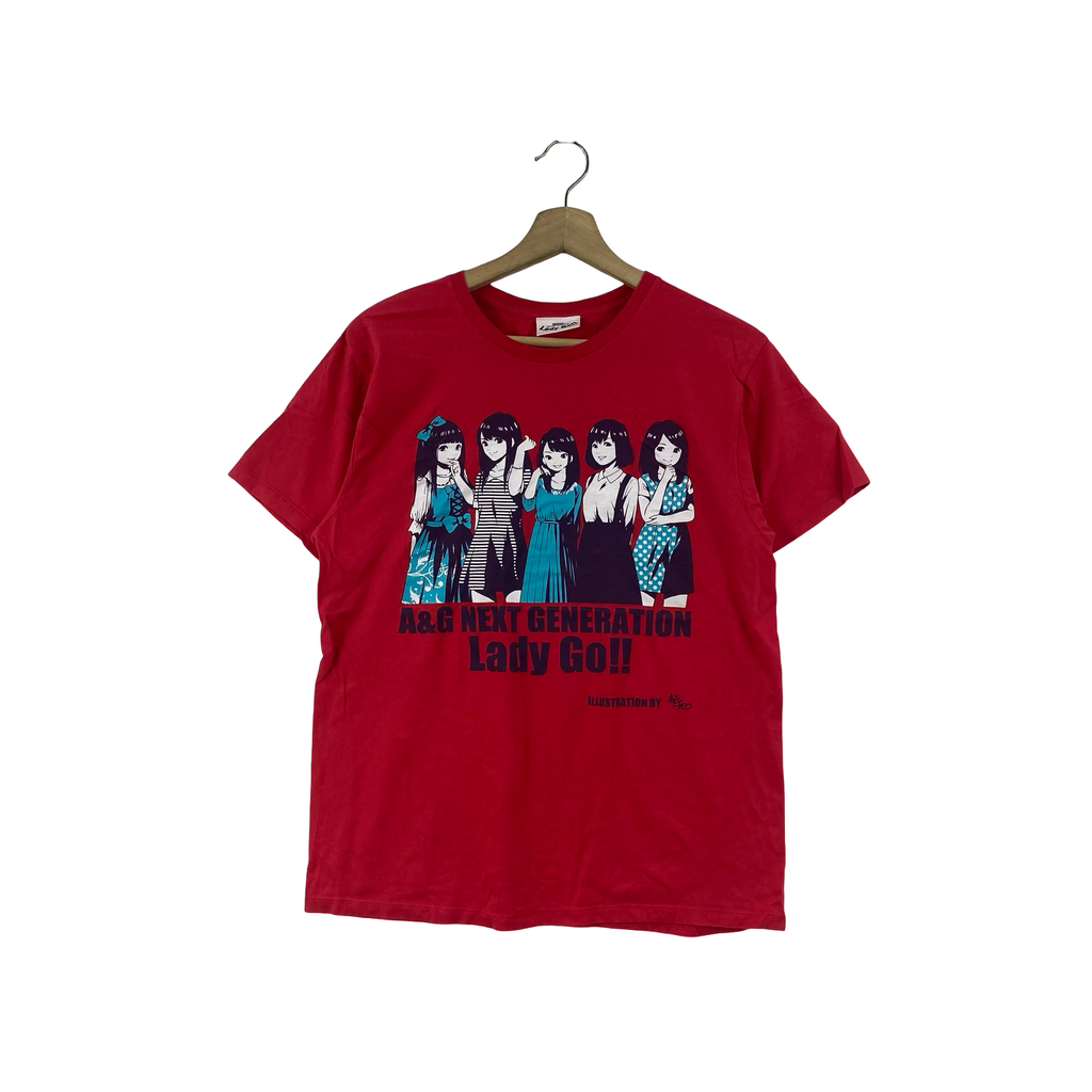 Vintage A&G Next Generation Lady Go!! Graphic Idol Girls Character Tee Shirt Casual Streetwear