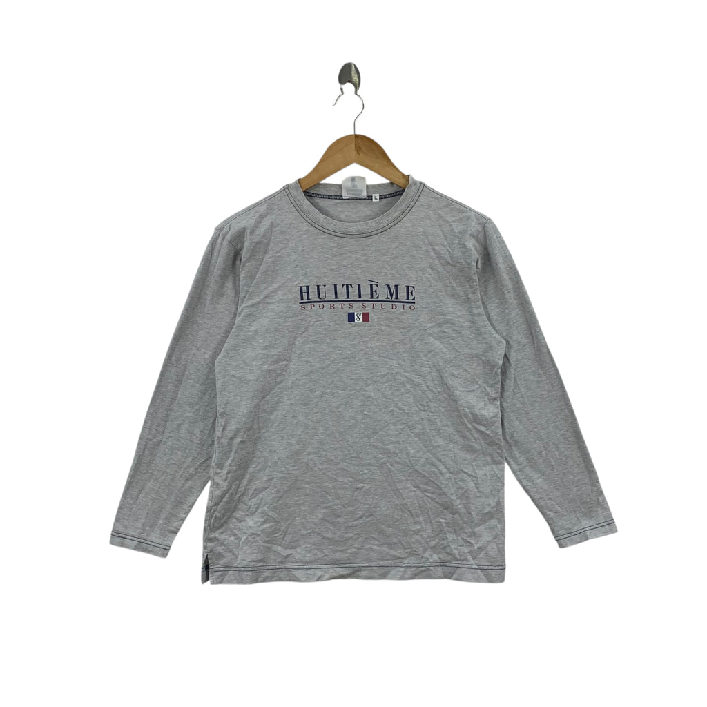 Vintage HUITIEME SPORTS STUDIO Collection Paris Tee Shirt Top Long Sleeve