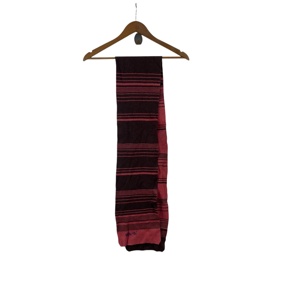 Vintage Y’A PLUS de SAISONS Striped Muffler Scarf Shawl Fringes