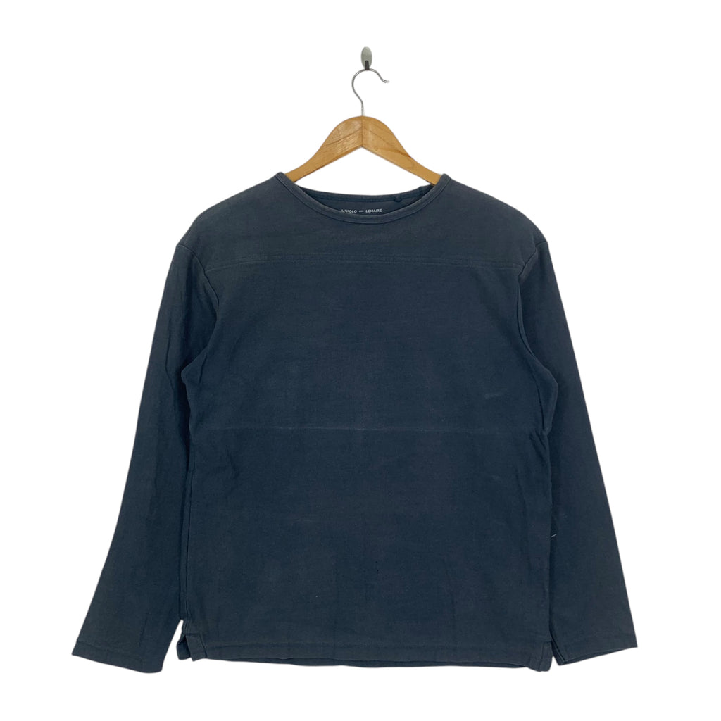 LEMAIRE x UNIQLO Tee Shirt Long Sleeve Blue Plain