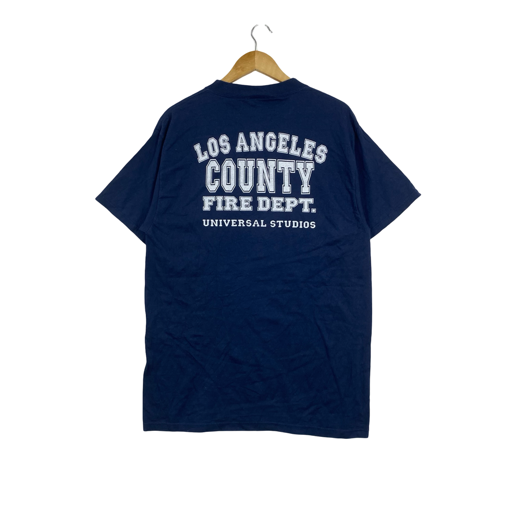 Vintage UNIVERSAL STUDIOS L.A. County Fire Dept Tee Shirt Graphic Style Firefighter