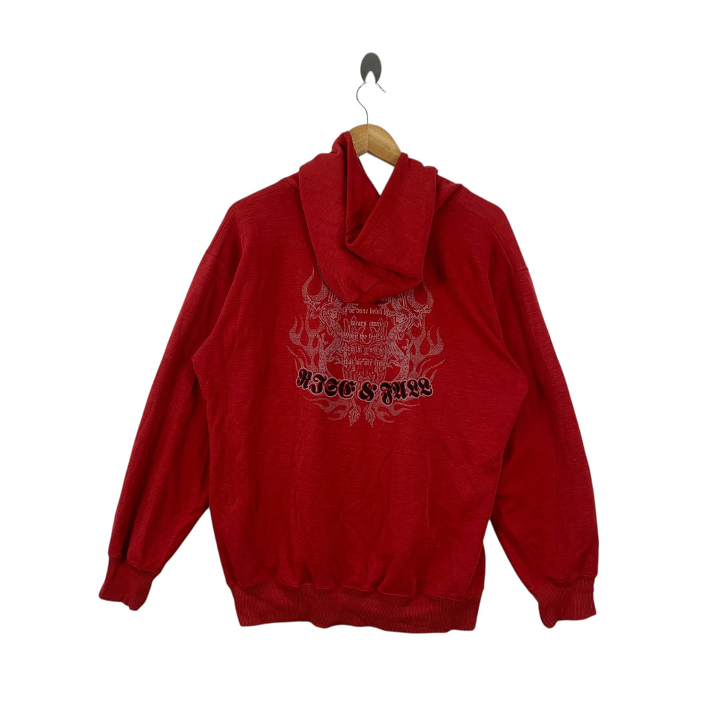 Vintage TURKEY BEAR Dragon Tribal Flame Hoodie Top Pullover