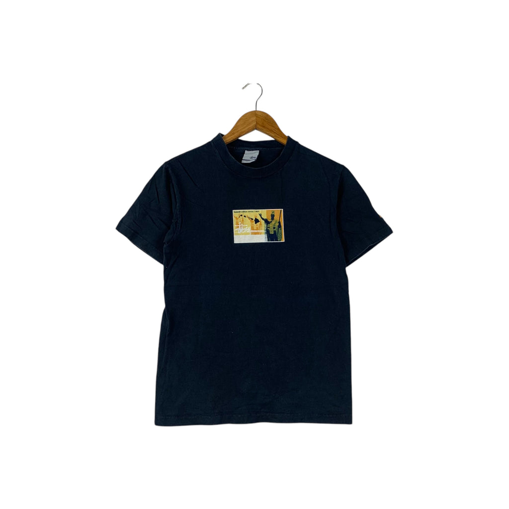 Vintage 90’ STUSSY HAWAII EDITION Series 001 Tee Shirt Top Box Logo Aloha