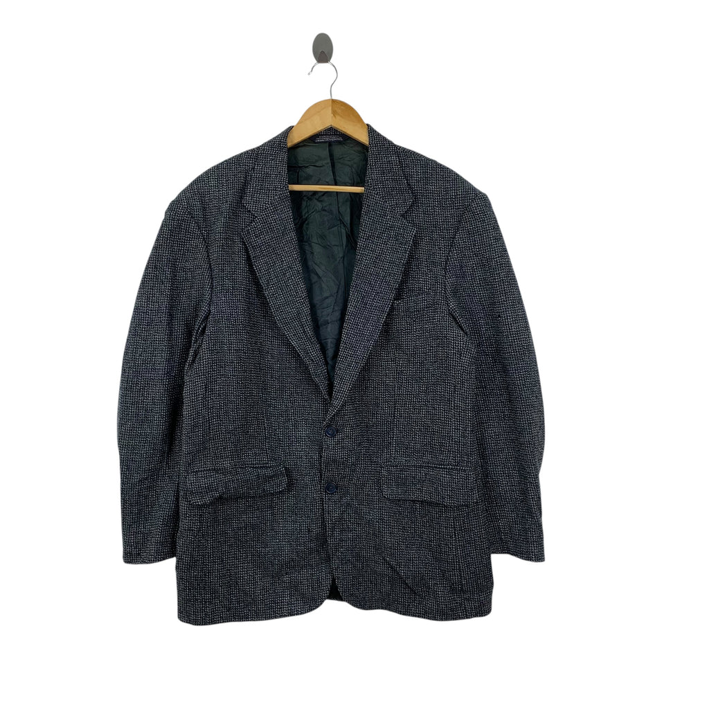 Vintage LANDS’ END Direct Merchant Collection Worsted Wool Blazer Coat 2 Button Formal