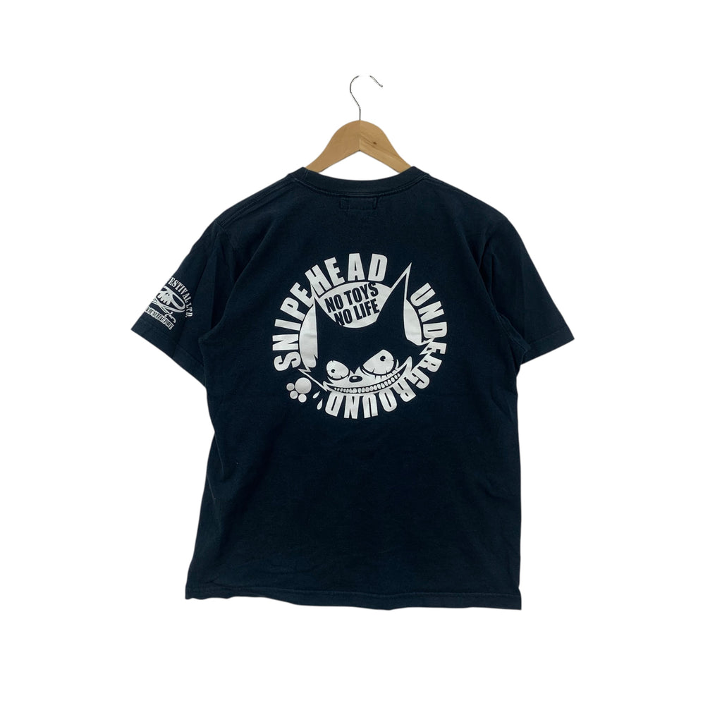 Vintage SNIPEHEAD UNDERGROUND MAD Japan Shibuya Tee Shirt Top No Toys No Life