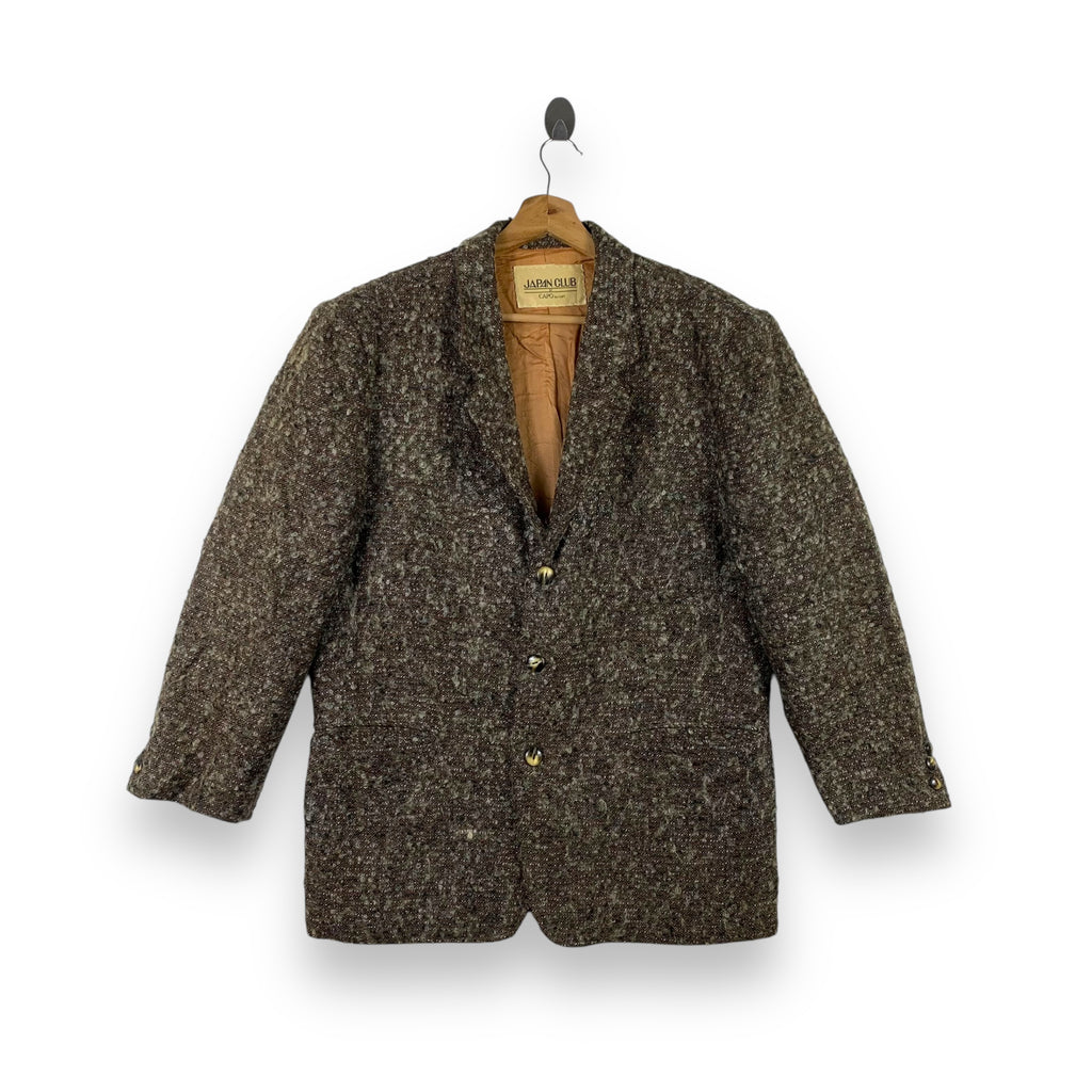 Vintage JAPAN CLUB By Capo Dei Capi Wool Tweed Blazer Coat Made In Italy Textured Winter