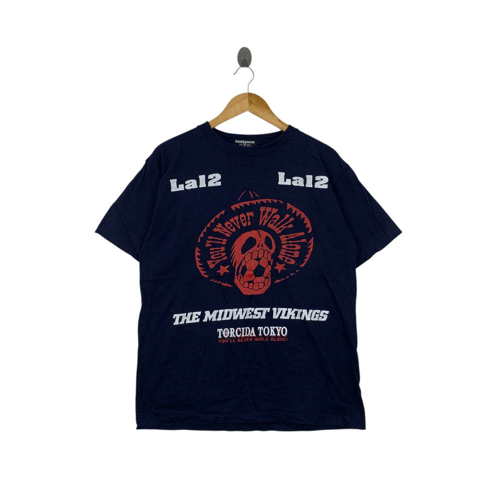 FC TOKYO TORCIDA Midvest Viking Bombonera Football Tee Shirt Top Cartoon You Never Walk Alone