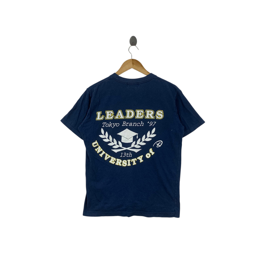 Vintage 1997 TOKYO UNIVERSITY LEADERS Branch Tee Shirt Top Collegiate