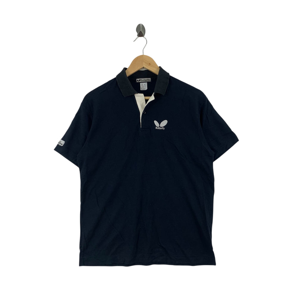 Vintage BUTTERFLY JAPAN JTTA Table Tennis Jersey Polo Tee Shirt Top Team Embroidered Logo