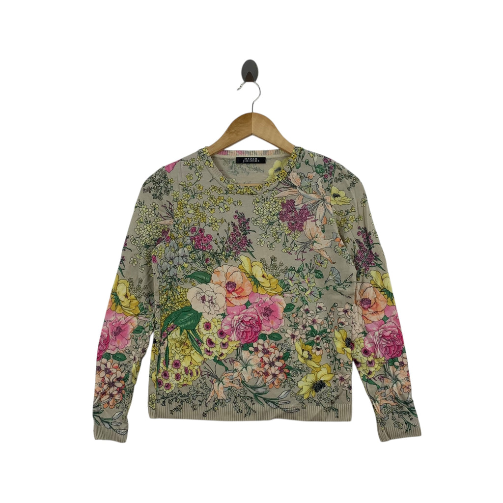 MADAM JOCONDE JAPAN Floral Flower Over Print Tee Shirt Top Long Sleeve Spring AOP