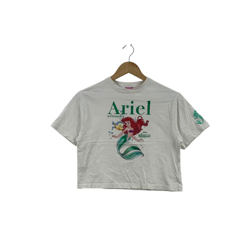 DISNEY PRINCESS EDITION The Little Mermaid Tee Shirt Cropped Top Ariel