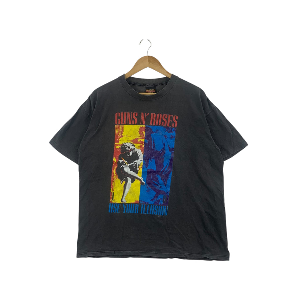 Vintage 1992 GUNS N’ ROSES Use Your Illusion Tour Tee Shirt Top Album Promo