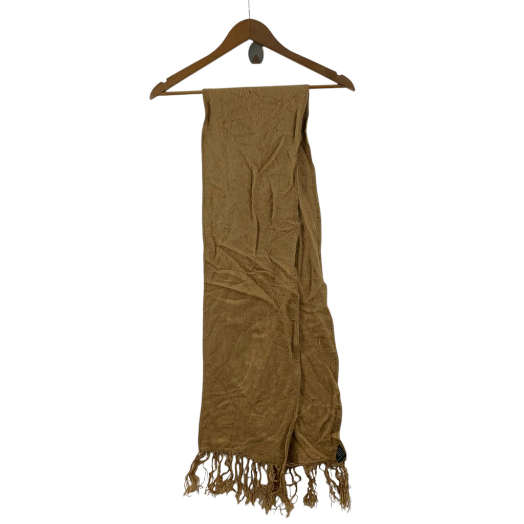 Vintage CAPCHATEX PERU ALPACA Plain Muffler Scarf Shawl Fringes