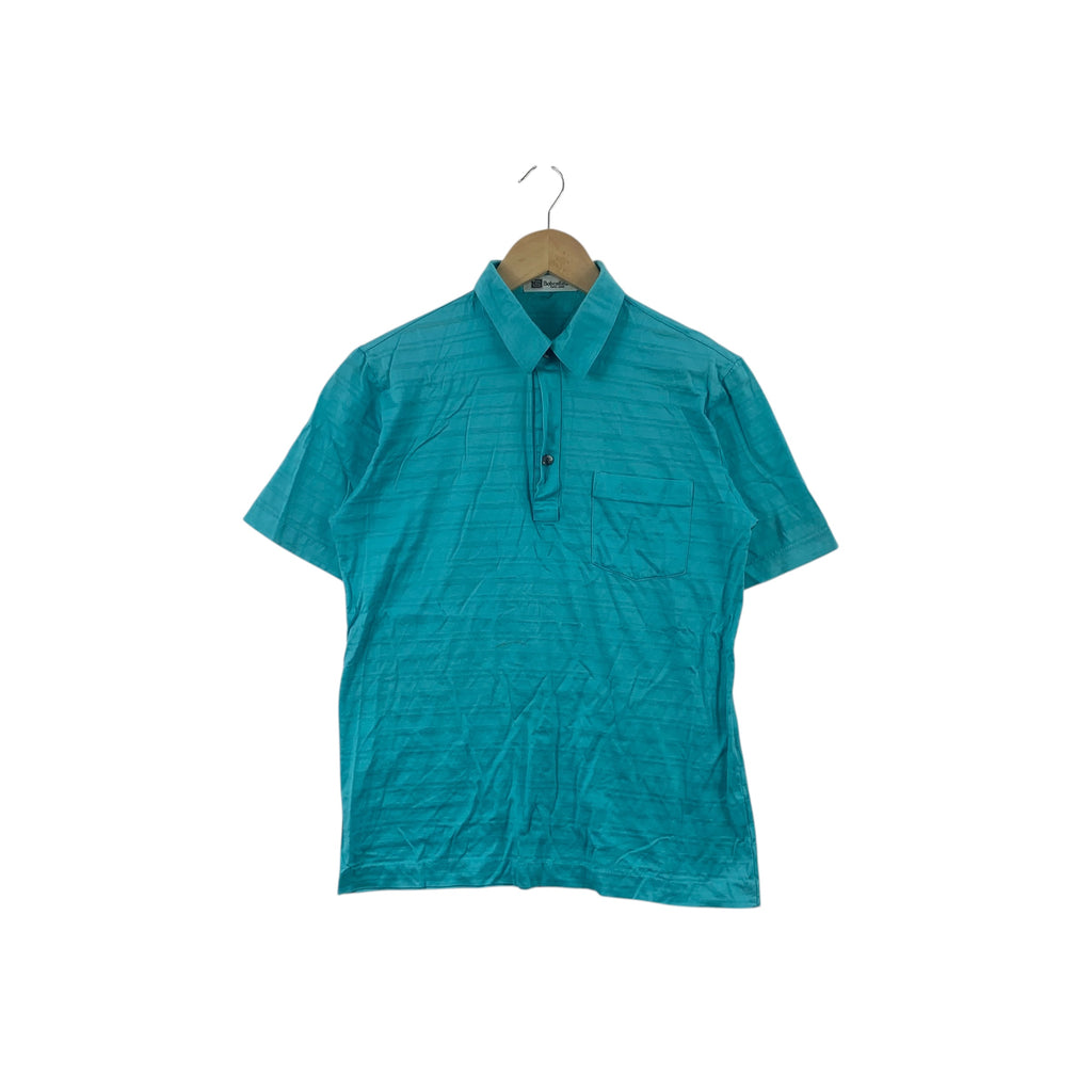 Vintage 90s BOBCELLINI  TOKYO JAPAN Striped Polo Tee Shirt Top Design Studio Collection