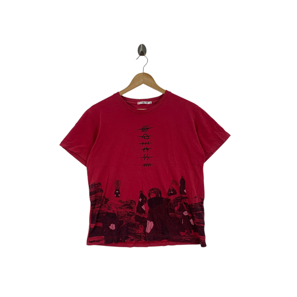 ANIME NARUTO x UNIQLO Shippuden Akatsuki Thrashed Tee Shirt Top Manga